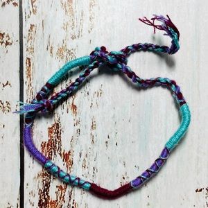 Purple & Teal Macrame Wrapped Bracelet (Free w/ Bundle)
